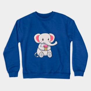 Cute Elephant Crewneck Sweatshirt